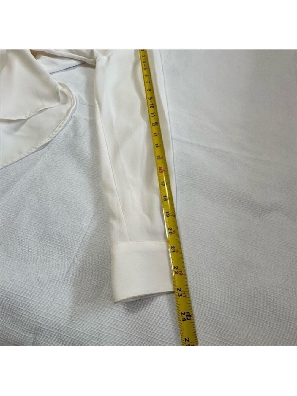Lauren Ralph Lauren Cream Buttoned Blouse with Notched Collar - Picture 13 of 15